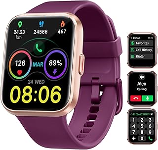 Smart Watch for Women 2023 Version, Answer/Make Calls, Alexa Built-in, 1.7" Touch Screen Smart Watch with SpO2, Heart Rate, Sleep Monitor, IP68 Waterproof, 60+Sport Fitness Watch for iOS Android