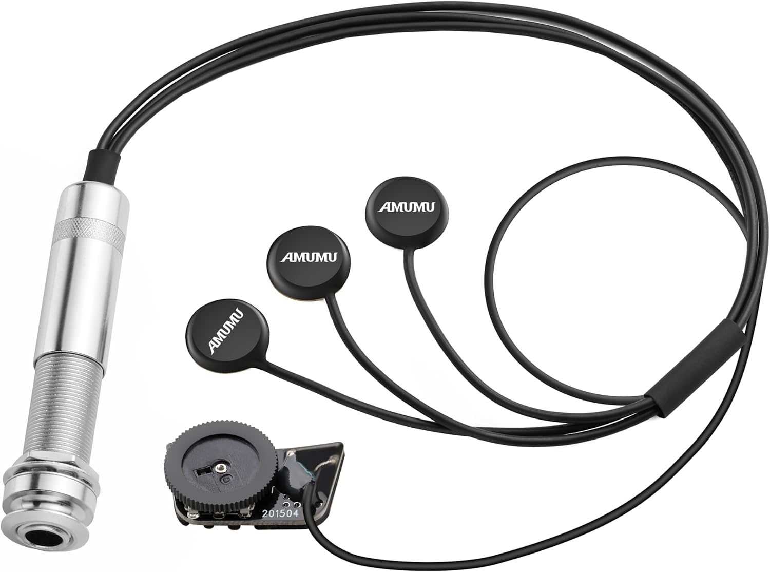 AMUMU BOUNTIFUL Acoustic Guitar Pickup Contact Microphone Piezo Transducer with Volume Control