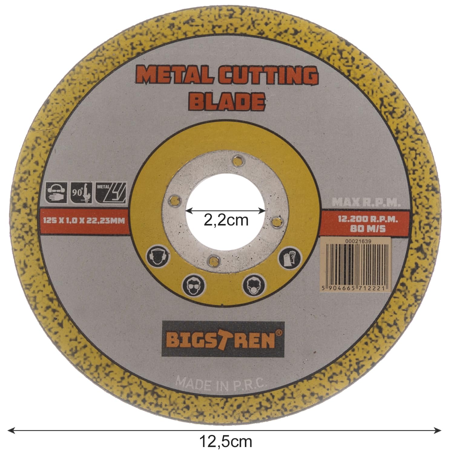 BIGSTREN Disco da taglio in metallo, 125 x 1 mm, sottile, forte, set da 50 pezzi