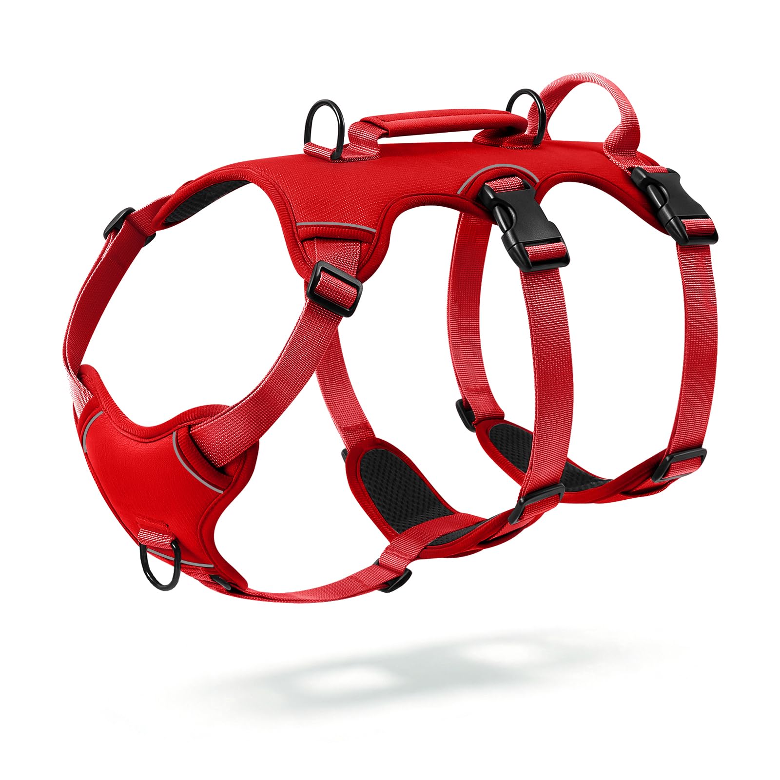 Belababy Escape Proof Dog Harness Medium Large with Handle, Red XL