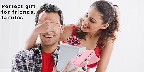 Miniatura 6 de Ratón ergonómico de doble modo (Bluetooth+USB) rosa recargable vertical túnel carpiano inalámbrico para PCportátilcomputadoratabletiPadMacbook