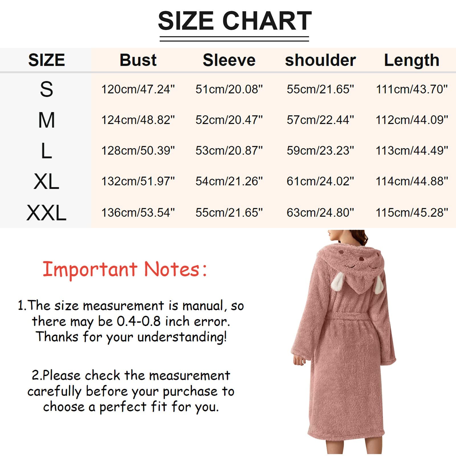 Bata de baño de franela con capucha y doble bolsillo para mujer, suave y cálida, de doble cara, de terciopelo, para el hogar, para hombre, talla 2XL