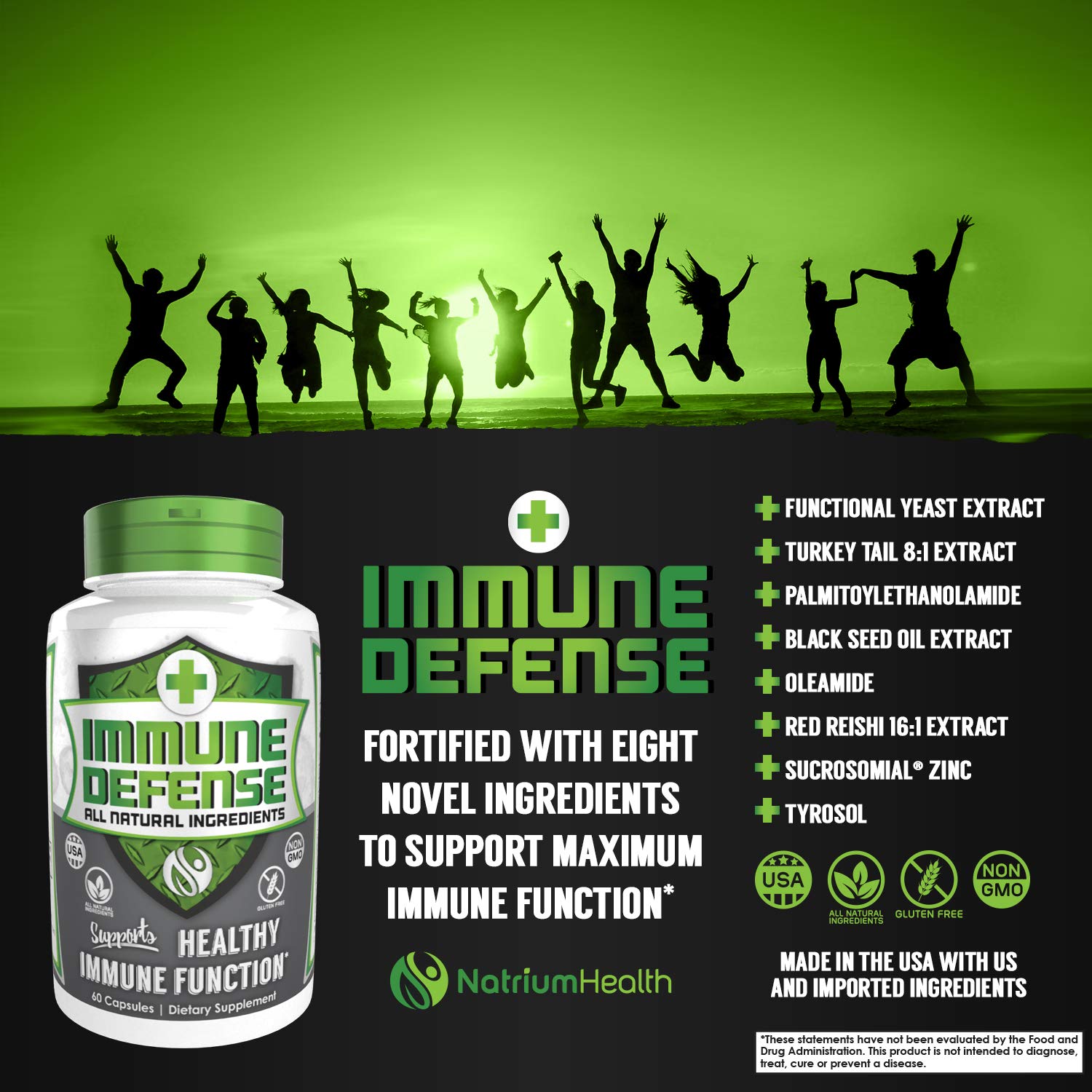 Immune Defense Capsules | 60 Count | Natural Immune Booster | Natrium Health — Amazon image 2