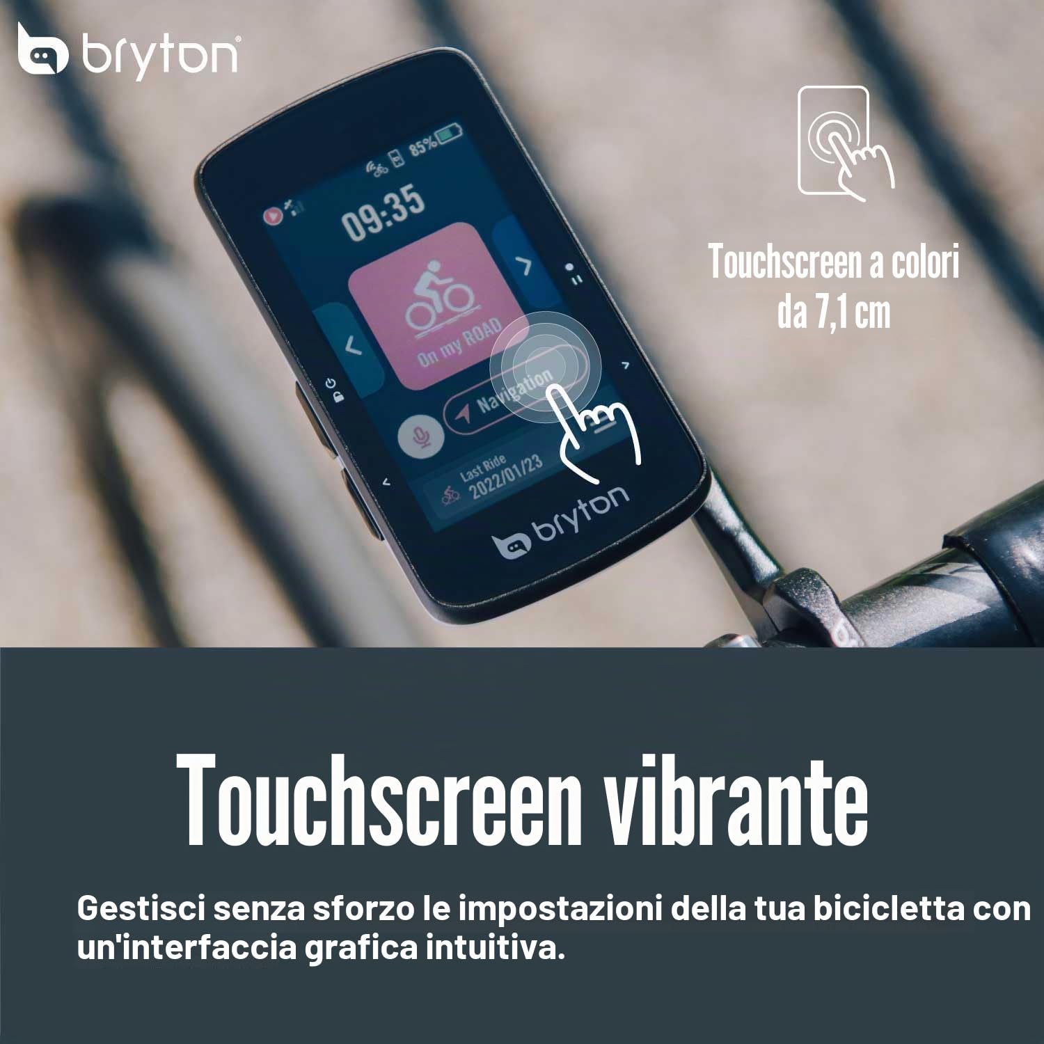 Bryton Rider 750SE Computer GPS touch screen LCD 2,8 pollici, scheda UE offline, radar, 40 ore batteria, navigazione curva