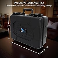 Vista 3 de CASEMATIX Portable Printer Carry Case Compatible with HP Officejet 250 Wireless Mobile Printer, Ink Cartridges and Power Cable