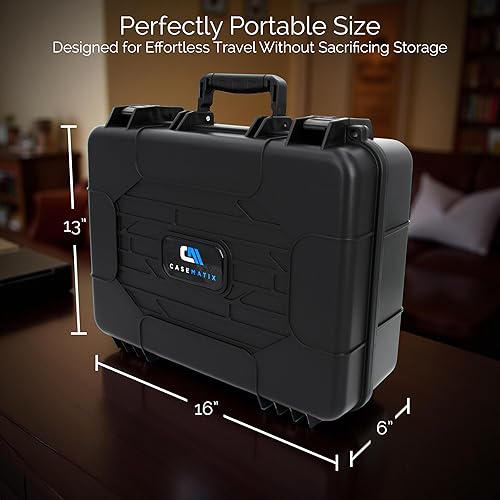 Miniatura 3 de CASEMATIX Estuche de transporte para impresora portátil compatible con impresora móvil inalámbrica HP Officejet 250, cartuchos de tinta y cable de