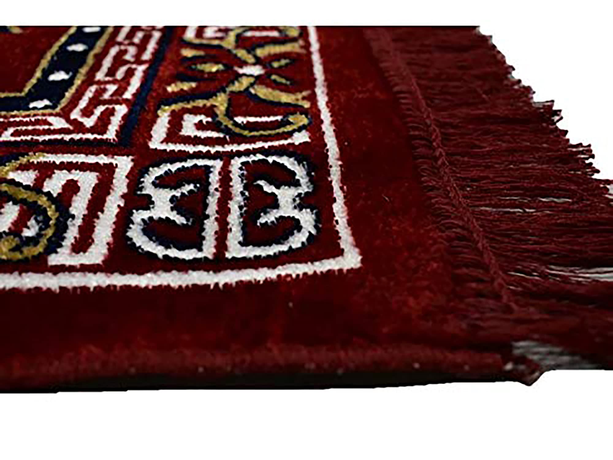 Homitecture Polyester Fabric Multipurpose Pooja Mat (Maroon Red, Standard) 3