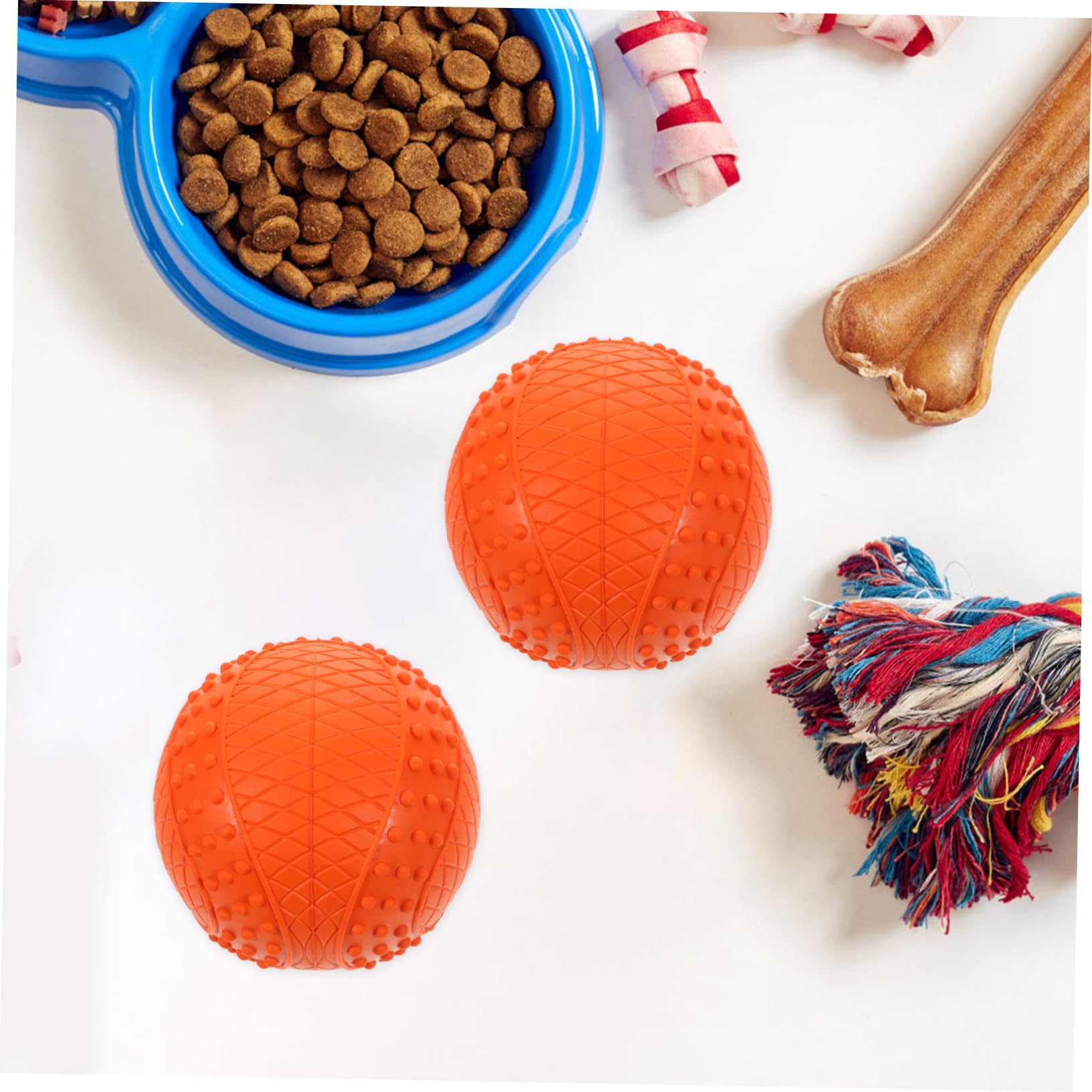 DECHOUS 4stücke Gummiball für Hund Welpenball zum Werfen und Apportieren Hundebälle als Kauspielzeug und Trainingsspielzeug Kleine Bälle für Hunde zum Spielen und Kaufen