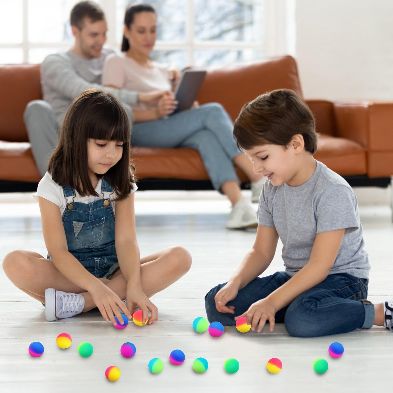 Paquete de 30 bolas inflables para niños, bolas de rebote de goma grandes de 1.8 pulgadas/1.772 in, bolas de rebote alto, colores surtidos para niños y niñas, regalos de fiesta de cumpleaños y 8