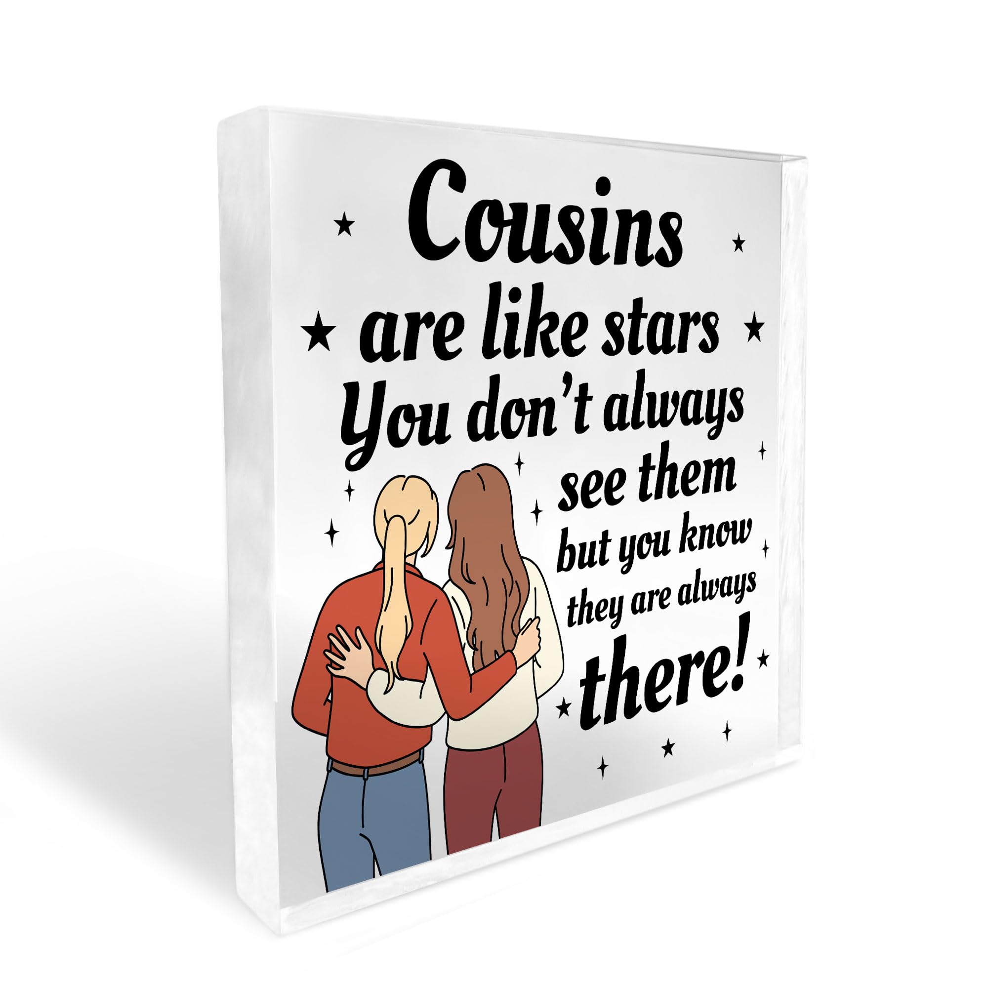 Red Ocean Cousin Gift For Birthday Christmas Cousin Plaque Novelty Cousin Gifts For Her Him Love Gift Gift For Cousin Keepsake