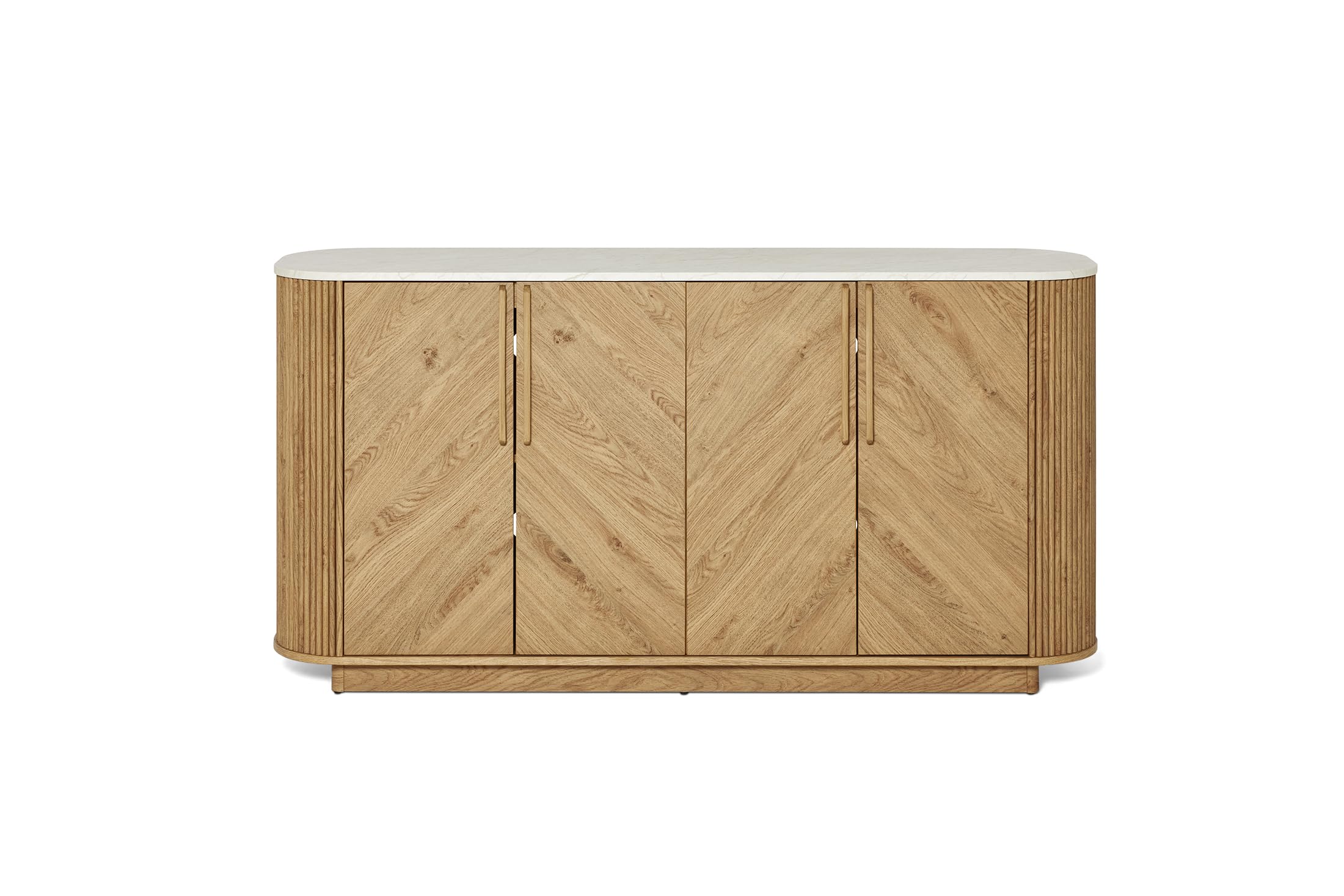 JAHNEK Sideboard Arrow SB 160 Montana Eiche/MARMOR Weiss