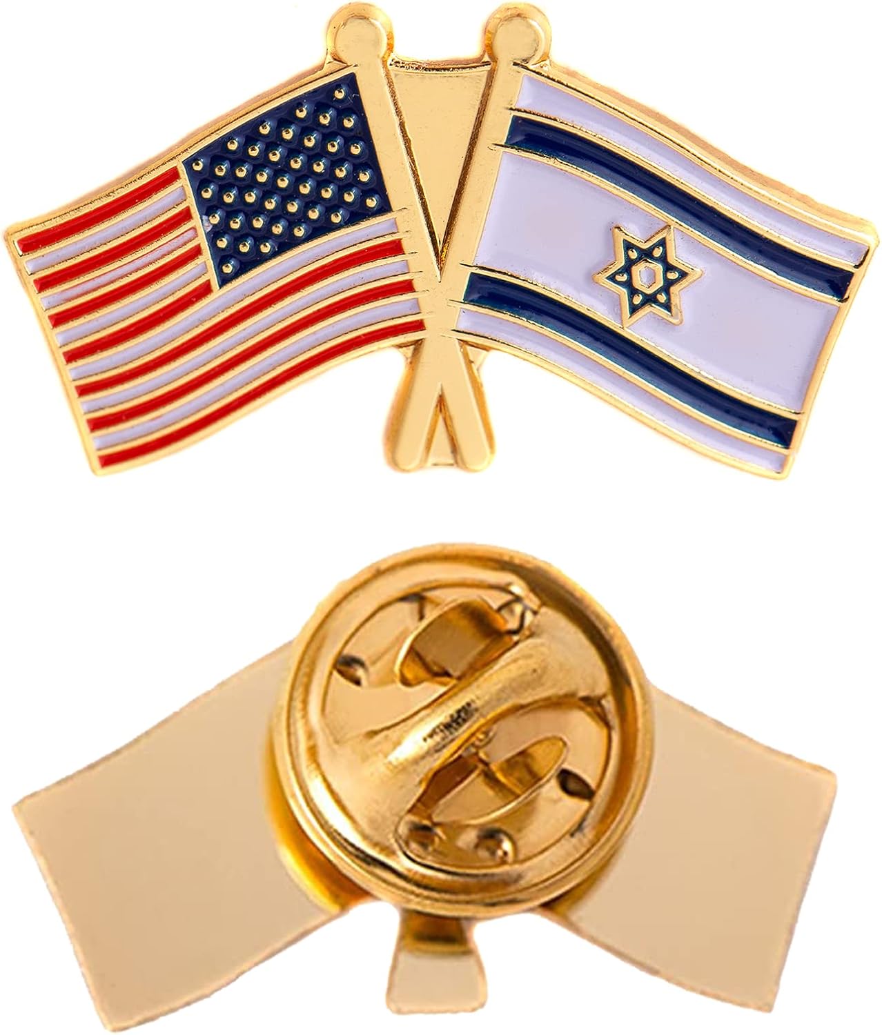 Desert Cactus Israel Metal Lapel Pin Enamel Finish (Double Flag Pin)