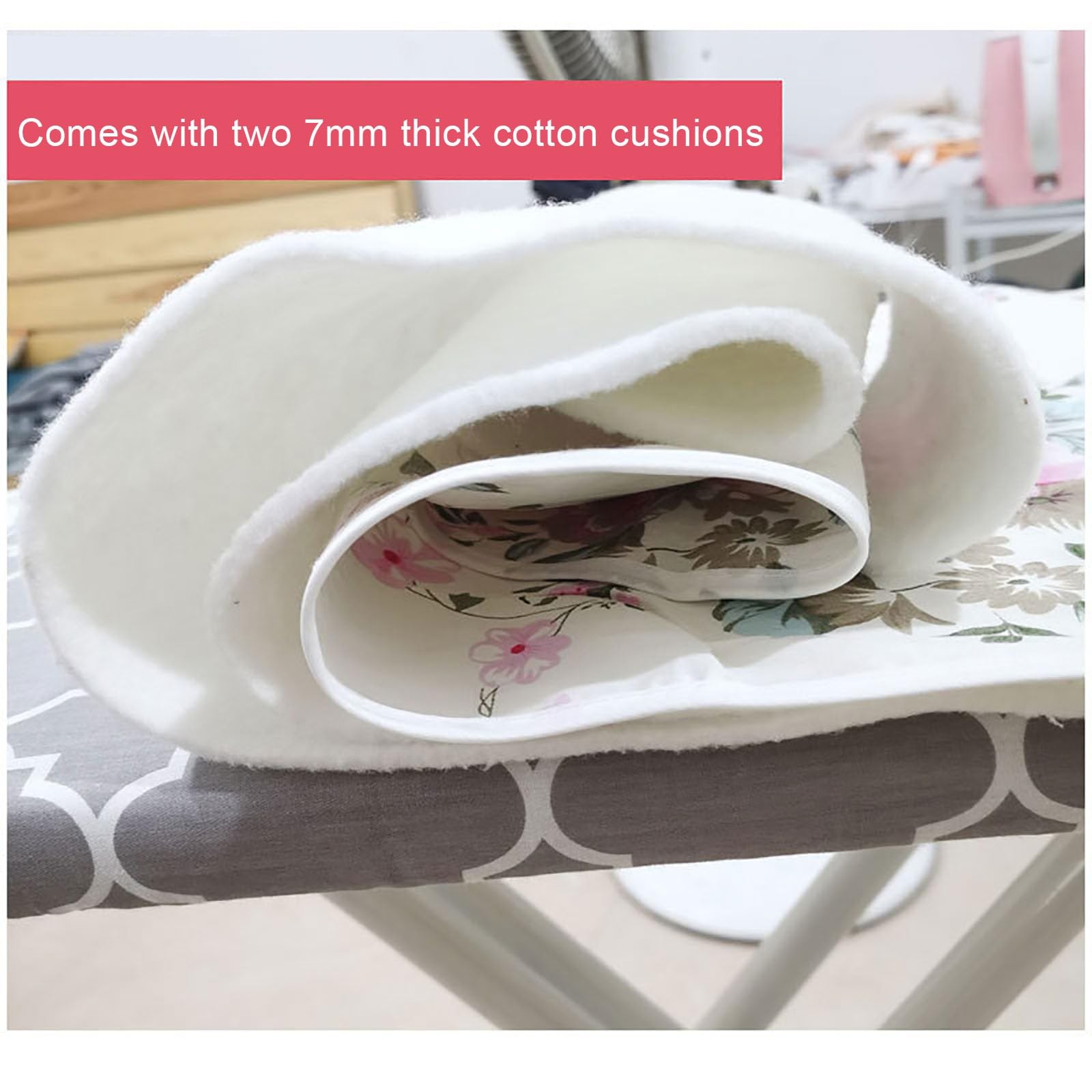 Funda Tabla de Planchar Disponible en Varios tamaños y Estilos，Fácil de Instalar y Resistente al Planchado，Material de algodón Natural，Apto para planchas de Vapor. (Size : L110*W44cm, C
