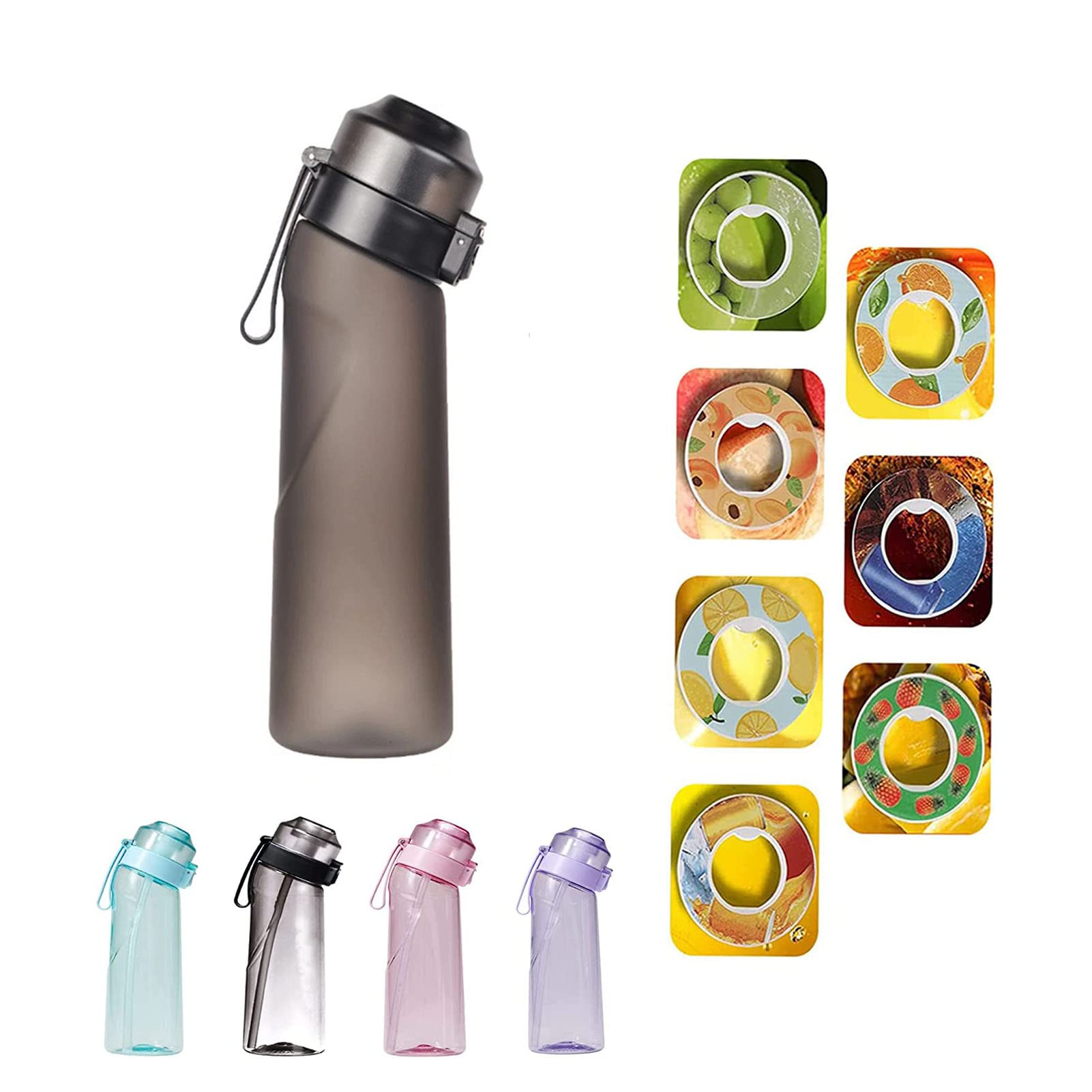 3NH® 2023 New Sports Air Water Bottle BPA Free 650Ml,with 7 flavour pods Scented,Sports Air Water Bottle BPA Free - For Flavouring 0 Sugar, 0 Calorie,for Outdoor Sport Birthday Gift
