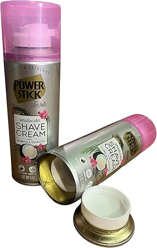 Caja fuerte de crema de afeitar, caja fuerte para latas y contenedores de compartimento oculto para ocultar llaves, dinero, joyas, objetos de valor
