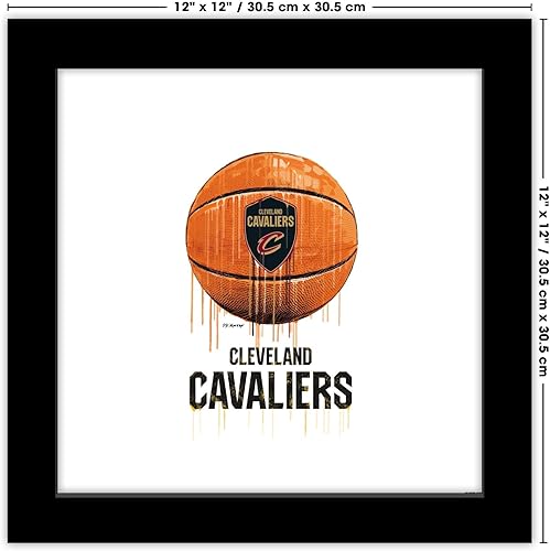 Miniatura 6 de Trends International Gallery Pops NBA Cleveland Cavaliers - Póster de pared de baloncesto por goteo, 12.00 x 12.00 pulgadas, versión de marco negro