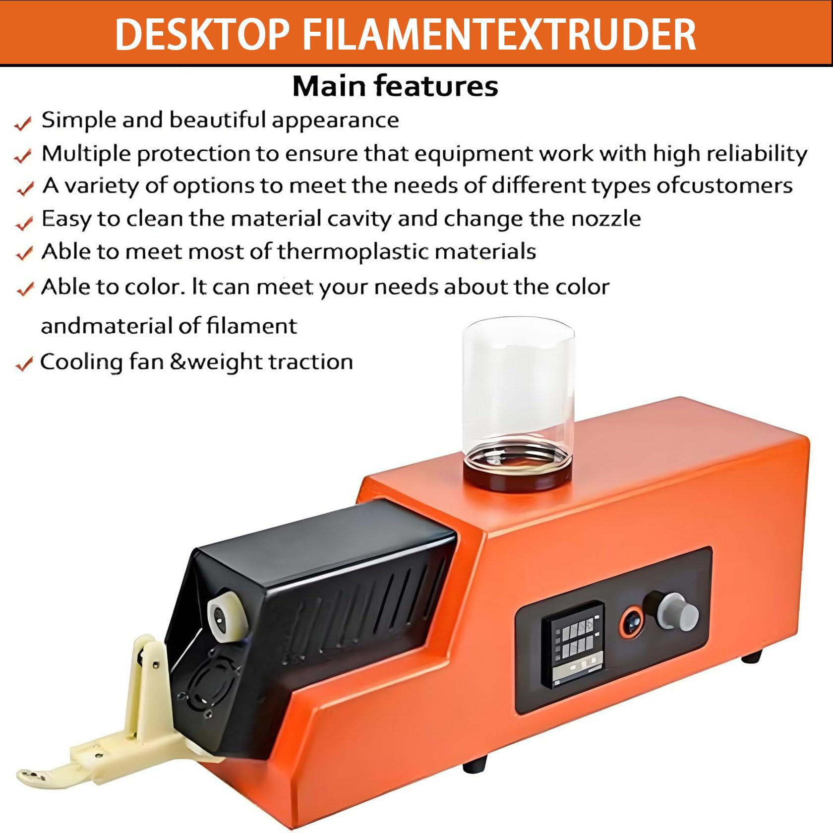 Machine D'Extrusion De Filament 3d De Bureau, Extrudeuse-Recycleuse De