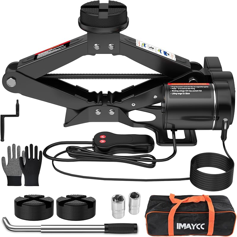 Electric Car Jack kit, 3 Ton Universal Tire Jack Repair Tools with Lug Wrench,Electric Lifting Jack for Car, SUV, ATV