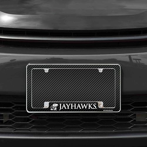 Miniatura 14 de Rico Industries NCAA Carbon Fiber 12" x 6" Chrome All Over Automotive License Plate Frame for Car/Truck/SUV