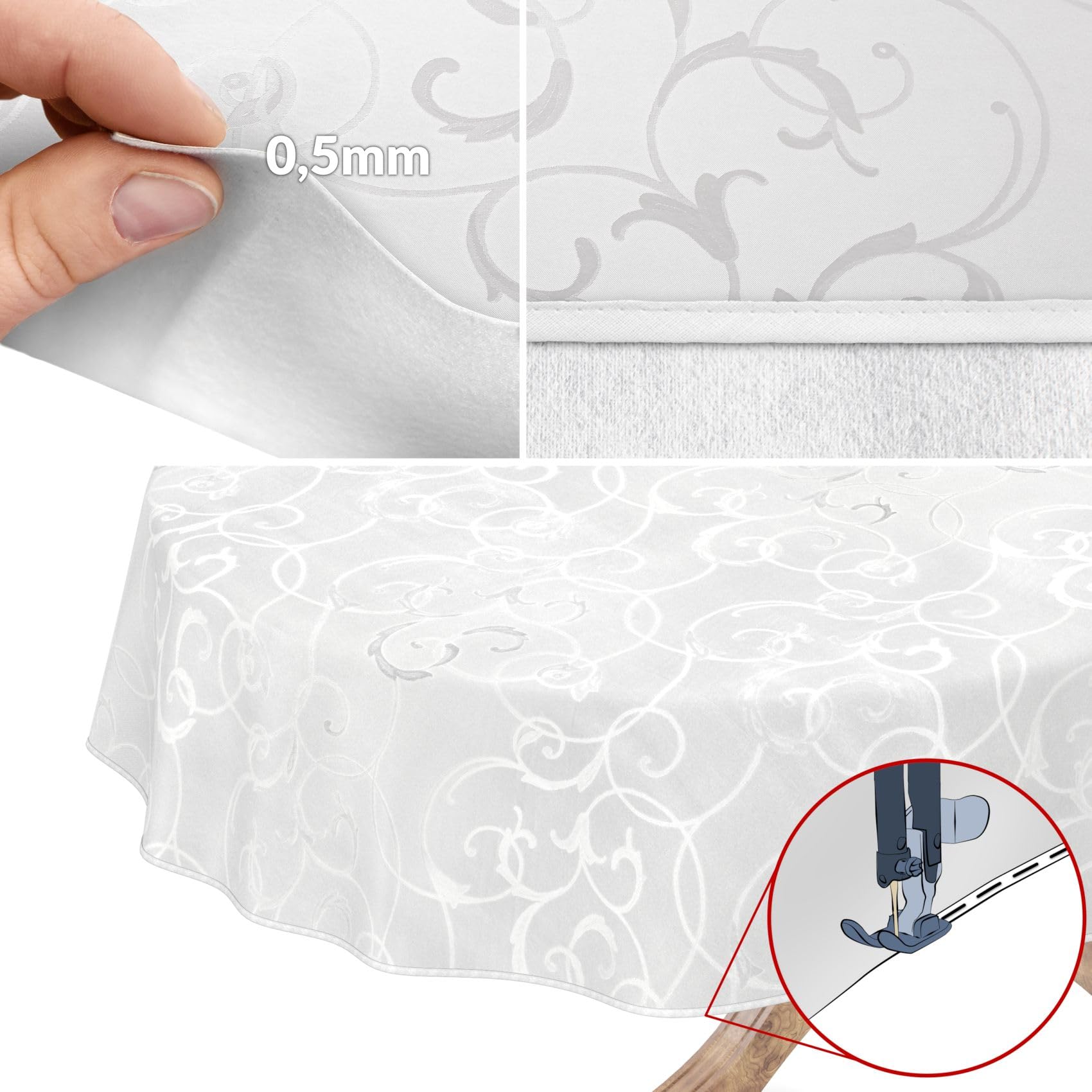 Mantel Algodón Estampado Damasco 6 A 8 Comensales - Home | MANGO EE.UU