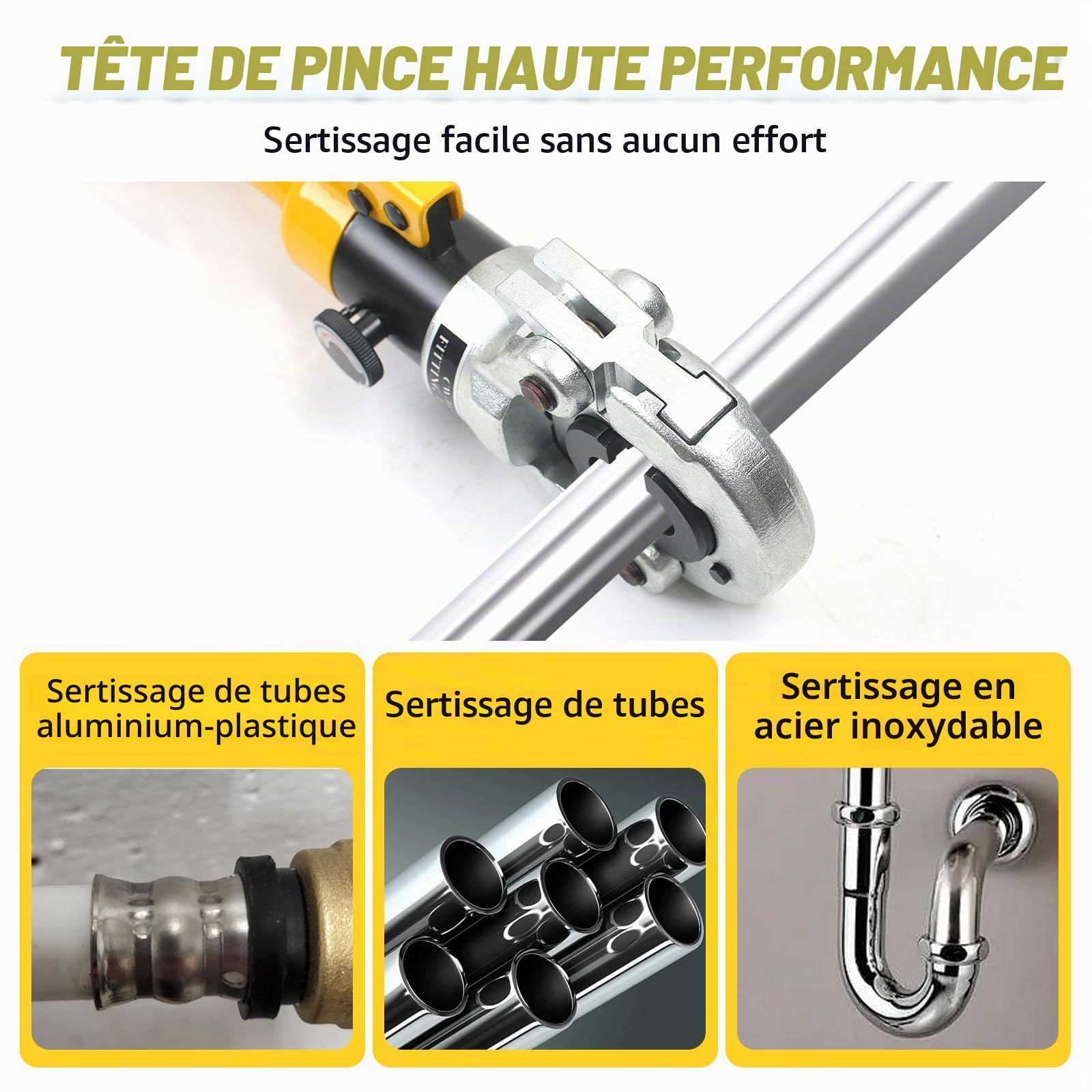 Pince à Sertir pour Tuyaux Hydraulique avec Contour TH - Riveteuse TH16, TH20, TH26, TH32