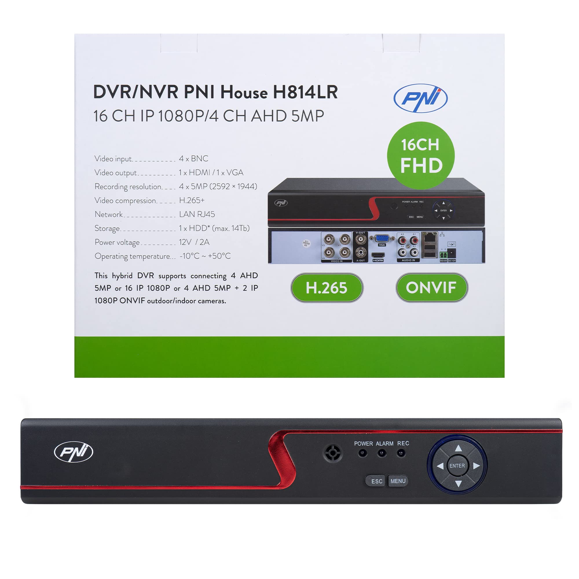 PNI House H814LR DVR NVR per la Sicurezza Casa - Dettaglio