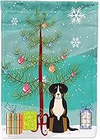 Vista 1172 de Caroline's Treasures BB4243GF Bandera de jardín con texto en inglés «Merry Christmas» con texto en inglés «Merry Christmas», bandera decorativa