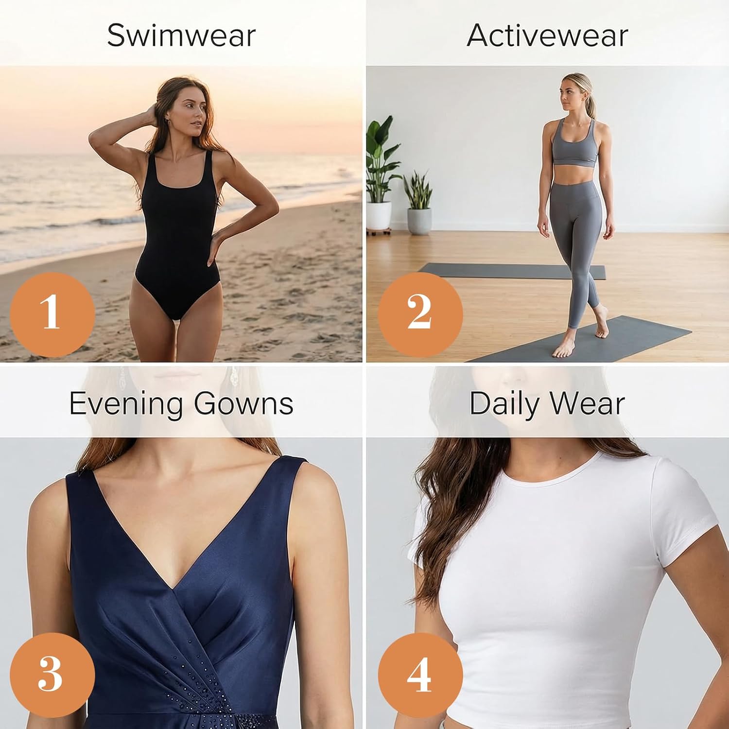 Majurphy Natural Push up Sticky Bra Insert Pads | Double Sided Adhesive Inserts | Stick on for Sports Bra Swimsuit - Image 8