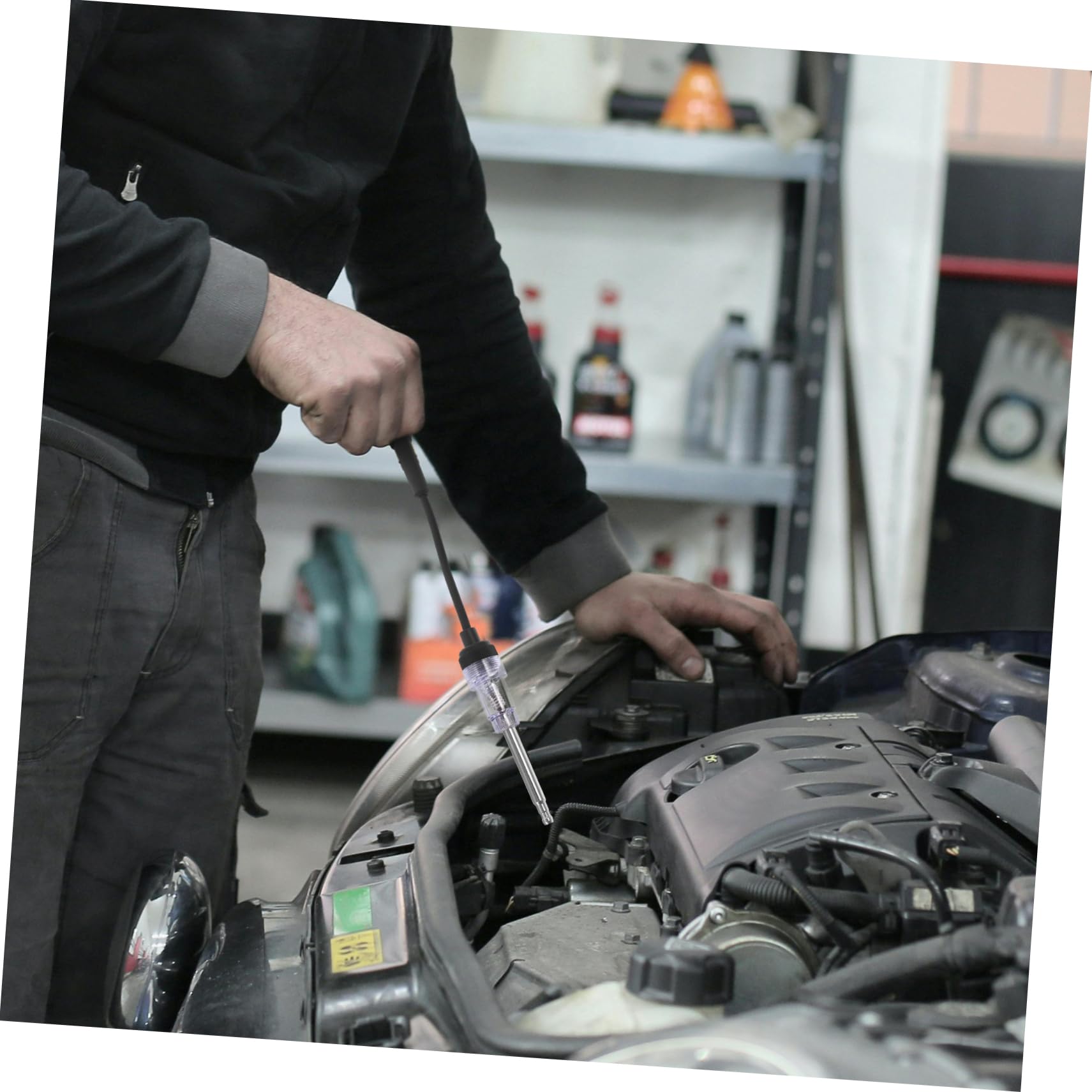 FUNOMOCYA Plug Tester for Car Inline Ignition Tool with Gap Gauge for and Automotive Use Professional Engine Ignition Tester for Mechanics and Car Enthusiasts