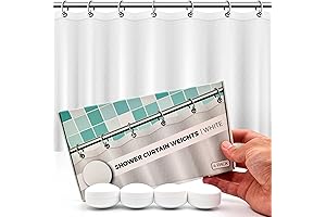 Weighted Shower Curtain Liner That Will Never Blow | 360° Silicone Wrapped...