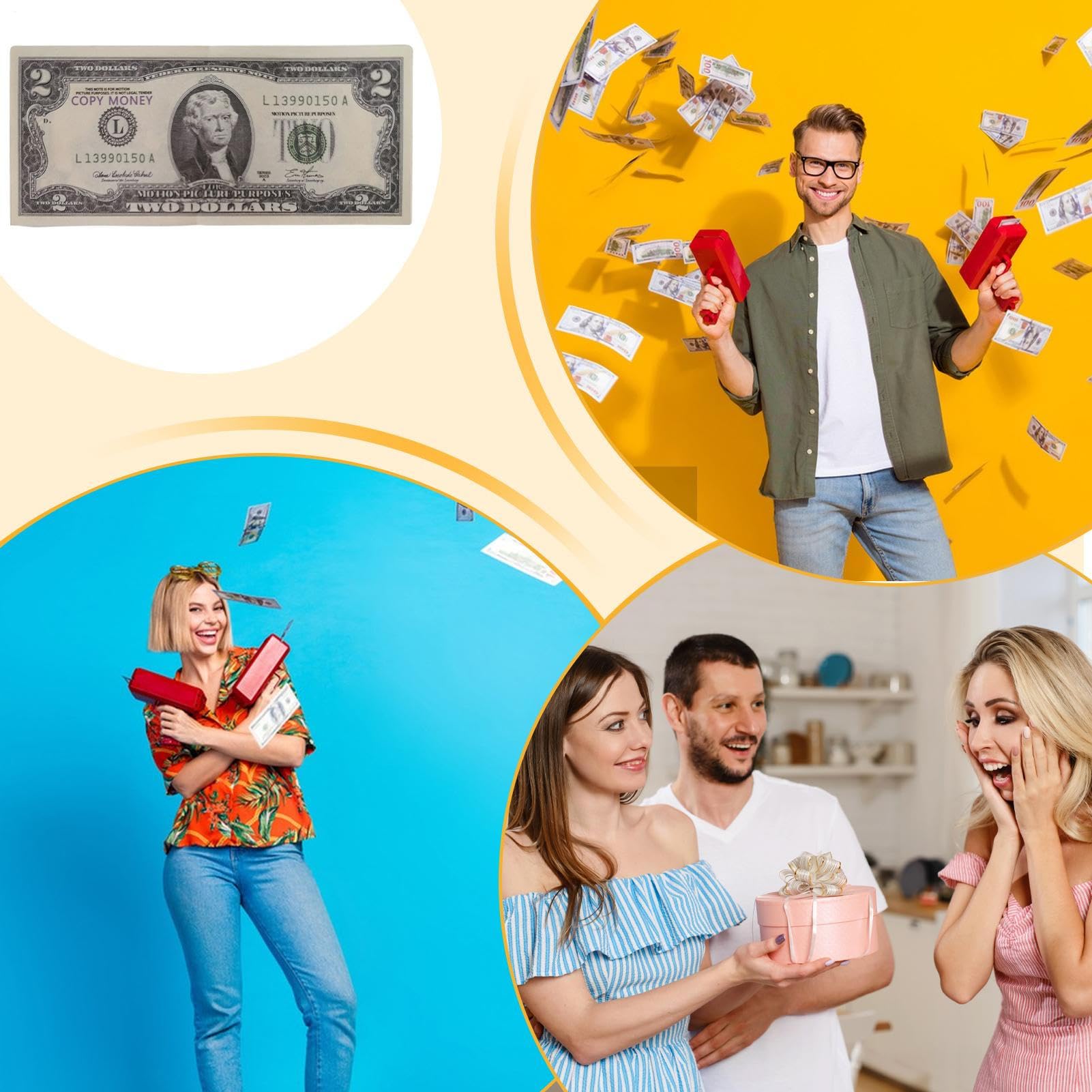 Faux billet Prop | Prop Film Dollars Faux - Argent Faux Jouets, Jeux de Rôle pour Toute La Famille