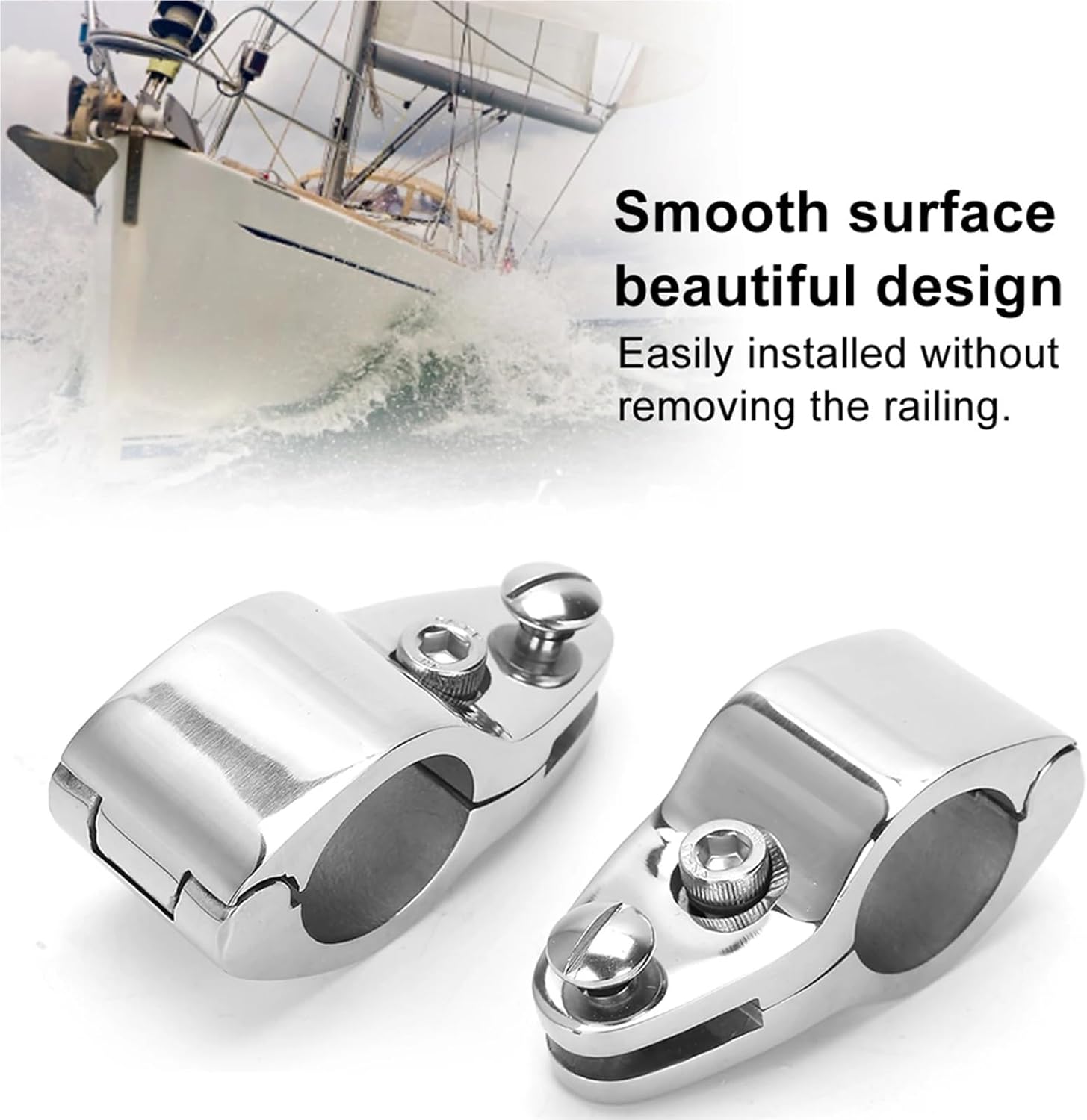 Stainless Steel Boat Hinges 4Pcs Stainless Steel Boat Marine Hinged Upper Jaw Slide Hardware Fittings Hardware Fittings Jaw Slide Hardware
