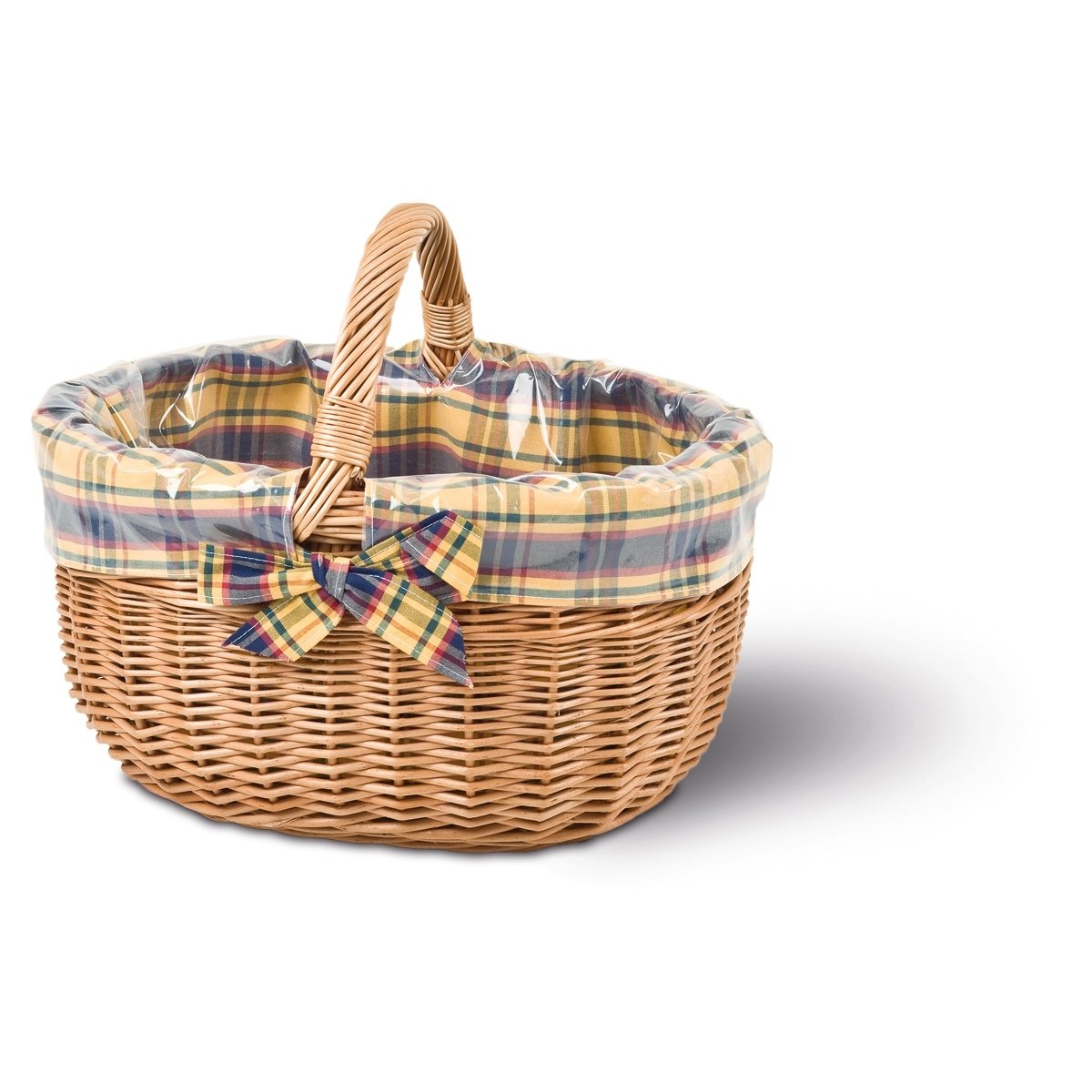Adam Schmidt Geschenkkorb Oval/schräg – Weiße Spaltweide, Maße 40x35x13/39 Cm, Natur-Look