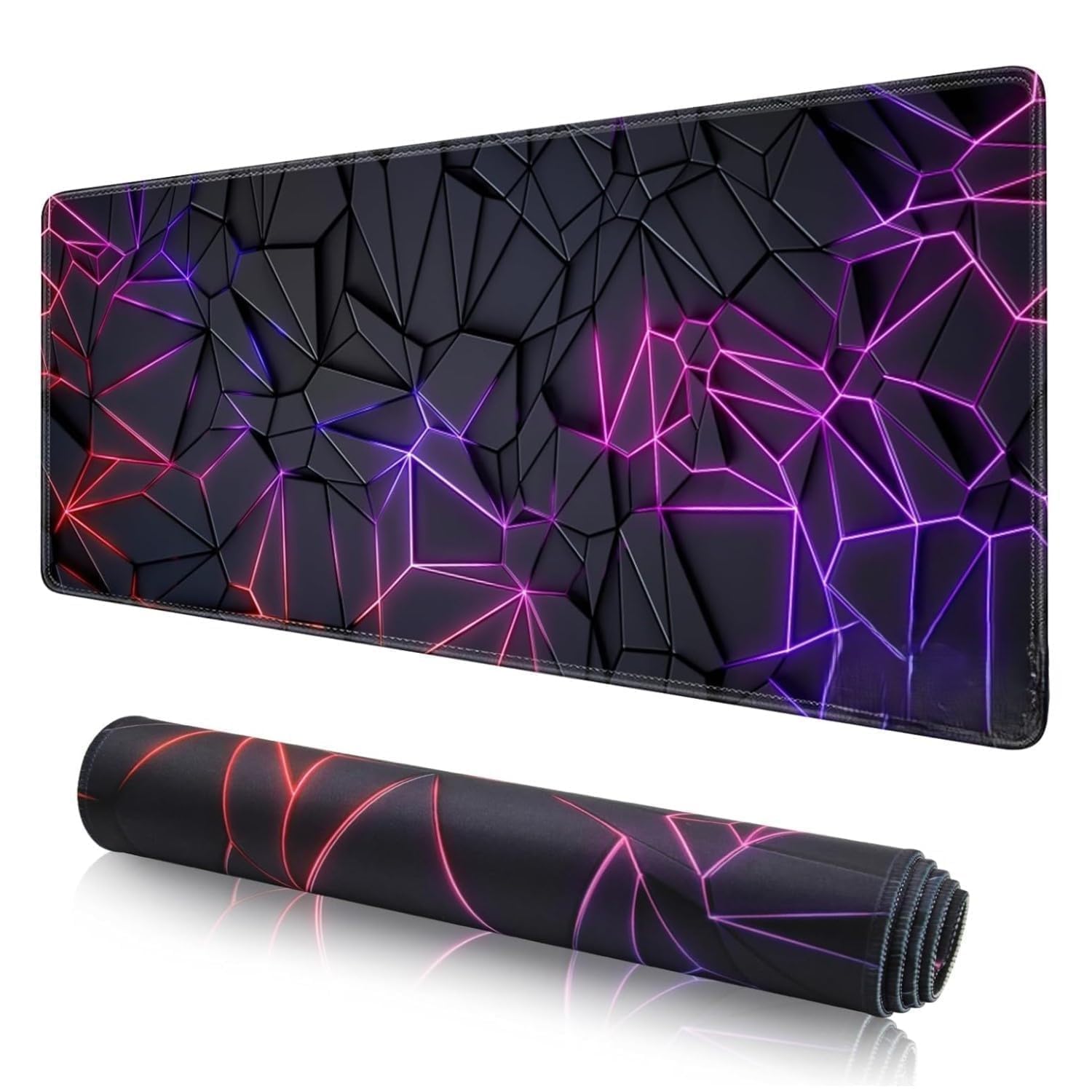 ZYCRA Gaming Mouse Pad 80 x 30 cm Large Extended Desk Mat | Waterproof Smooth Surface, Anti-Slip Rubber Base, Stitched Edges, Black Mouse Pad for Office, Work from Home & Gaming-image-49