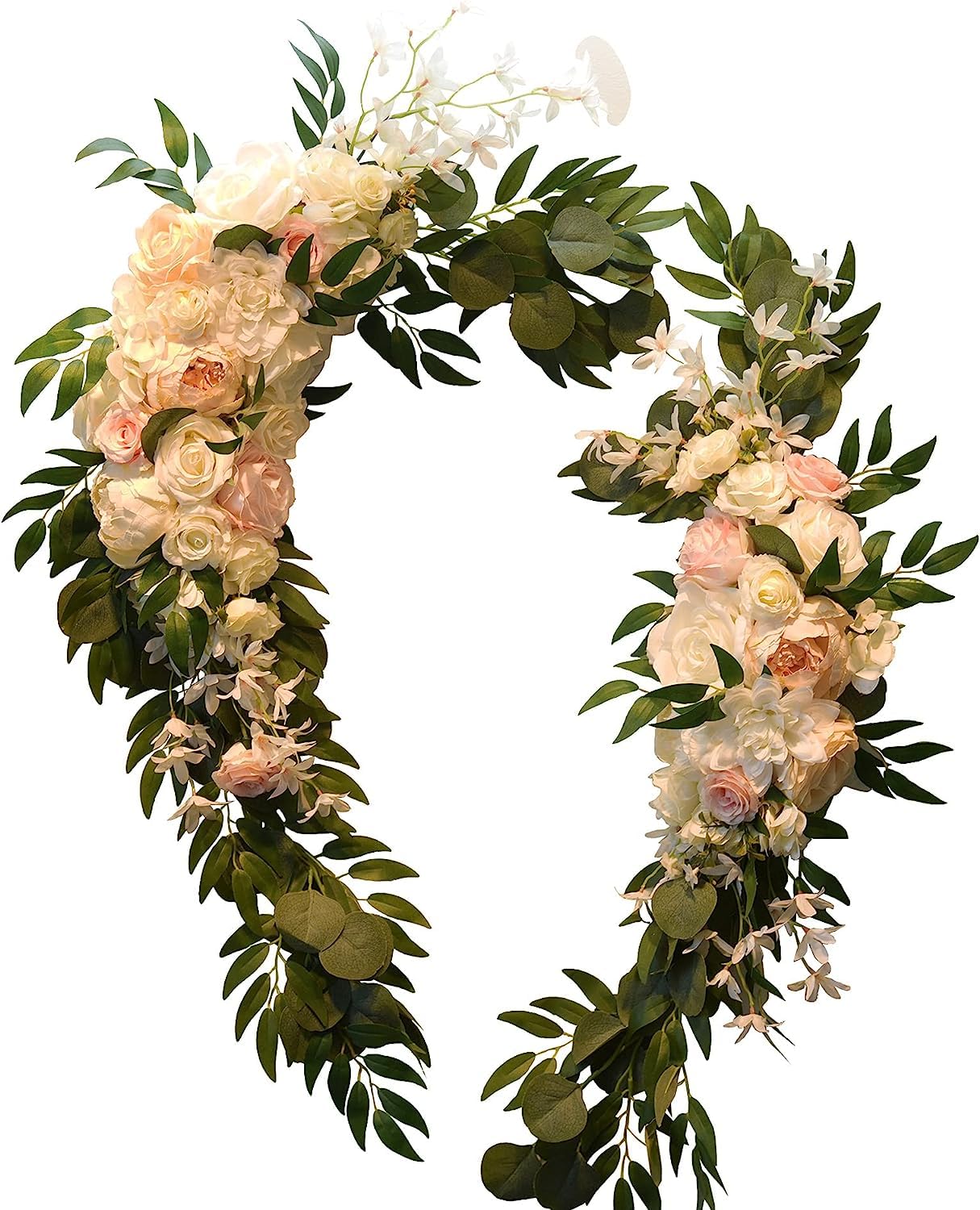 RESOYE 2 Pack Kunstmatige Pioen Bloem Swag, Bruiloft Boog Bloemen Kit Voor Voordeur Bruiloft Boog Teken Party Ceremonie Receptie Achtergrond Decor