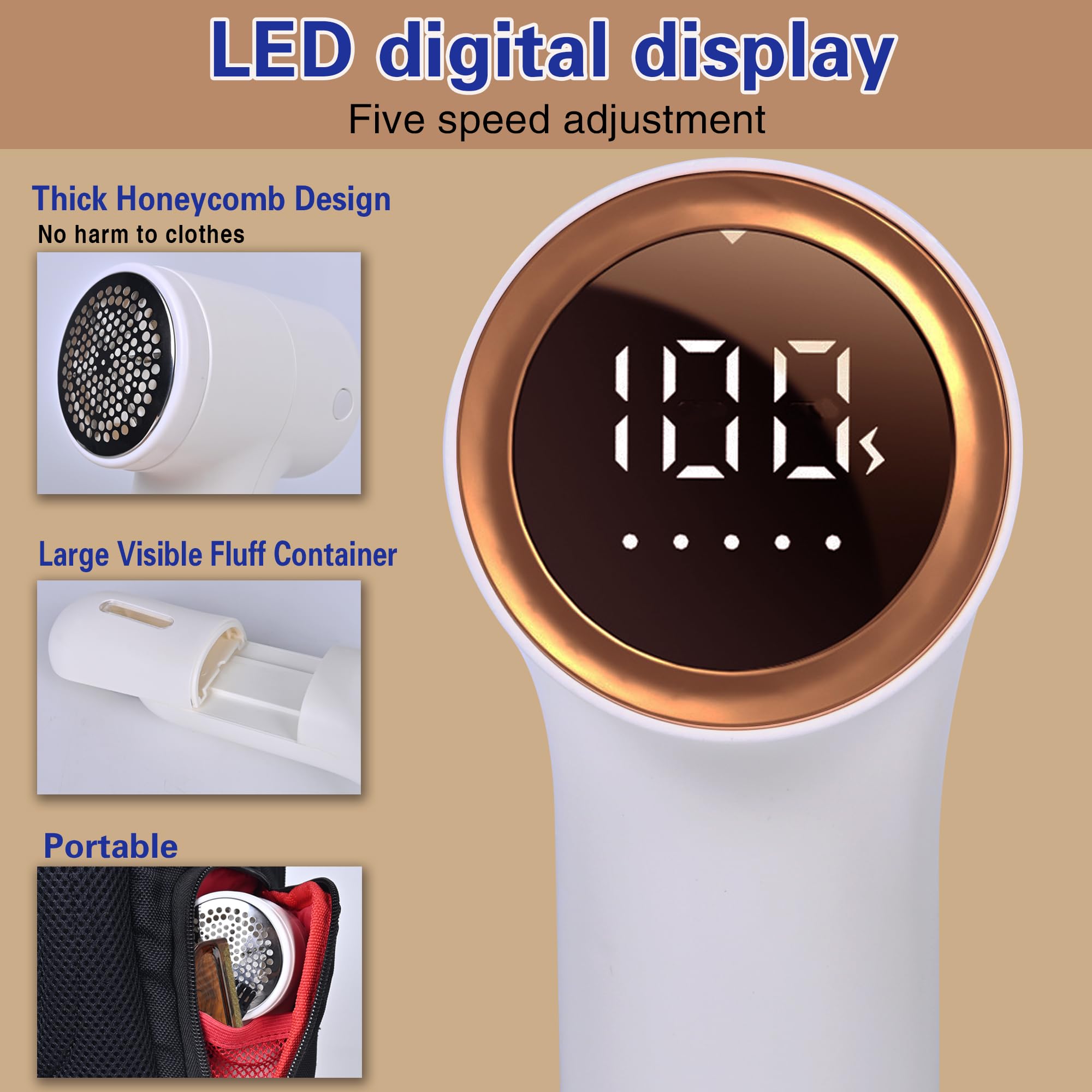 Dissolvant De Peluches électrique Rechargeable Lecerrot - Avec 2 Lames, Charge USB, Pour Vêtements Et Tissus D'intérieur