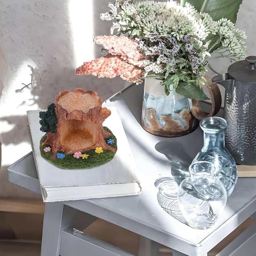 切り株　ミニチュア Amazon.co.jp: 8ピース/個ミニチュアツリー切り株図形アート