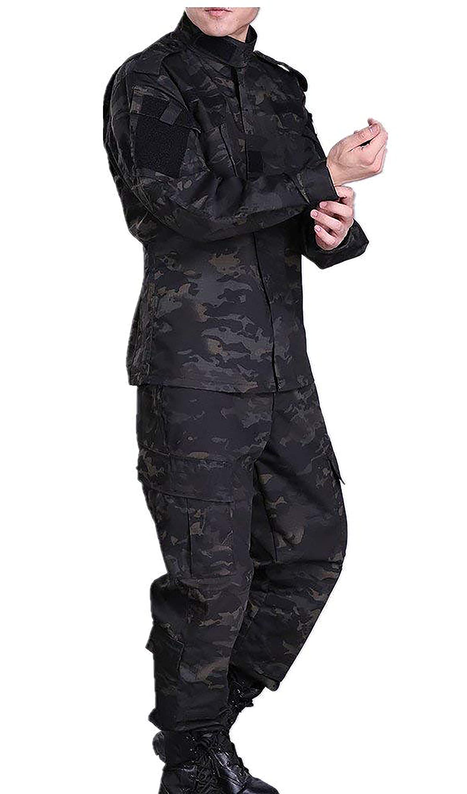 Paintball Airsoft Tactical Suits męska kurtka myśliwska mundur kurtka Camo Shirt & Pants z paskiem do strzelania do gry wojny myśliwskiej