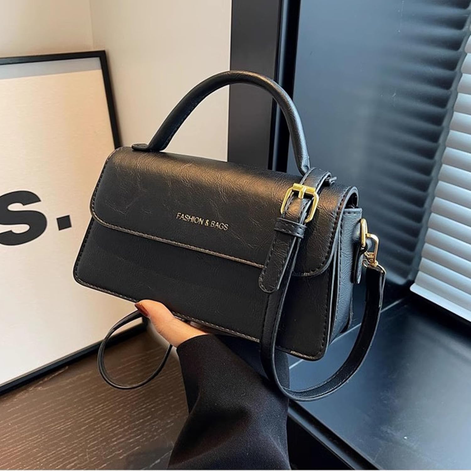 Shoulder Bags Retro Classic Purse Clutch Shoulder Simple HandBag with Zipper Closure Crossbody for Women - Image 3