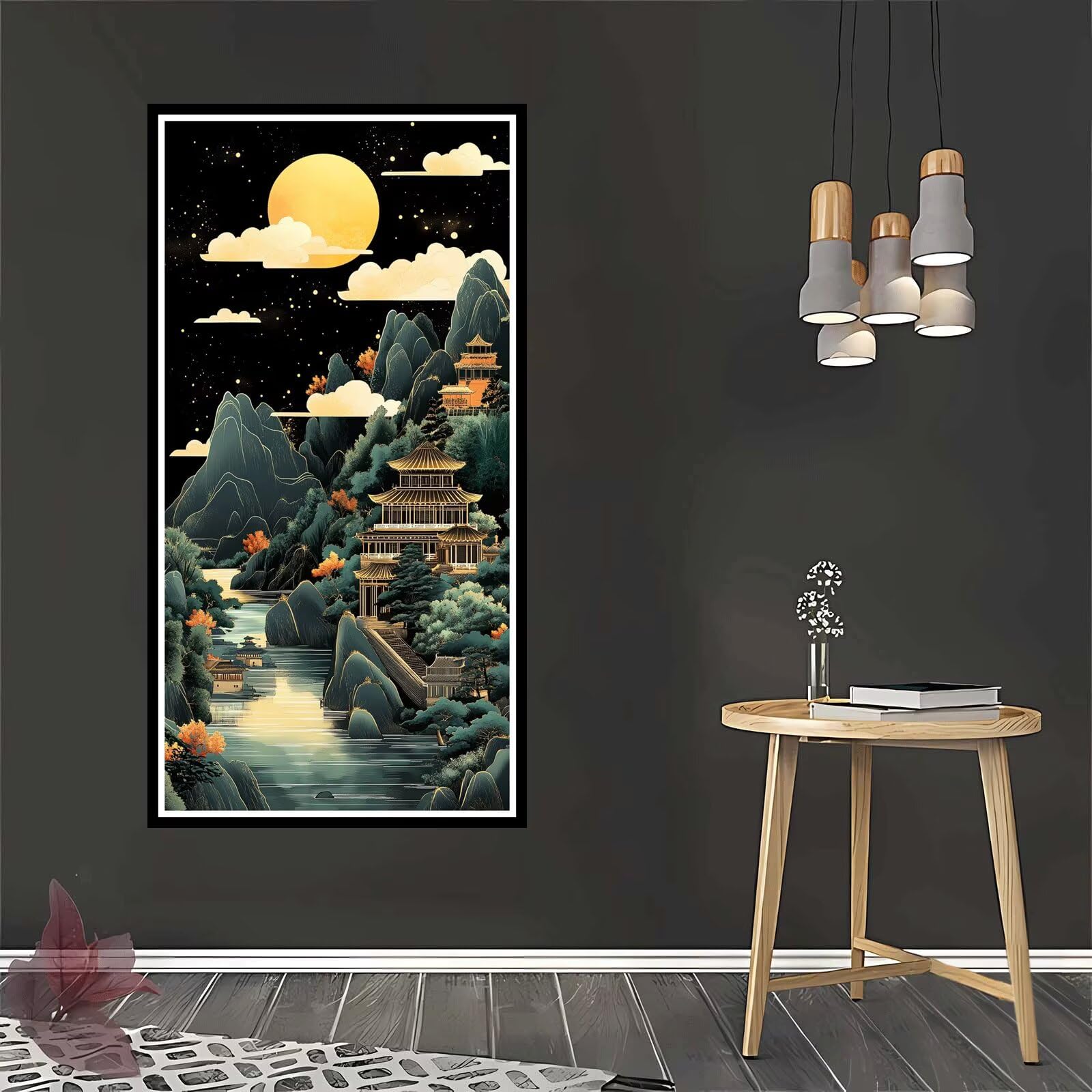 Amazon.co.jp: DIY Paint by Numbers 星空数字油絵山簡単大人初心者