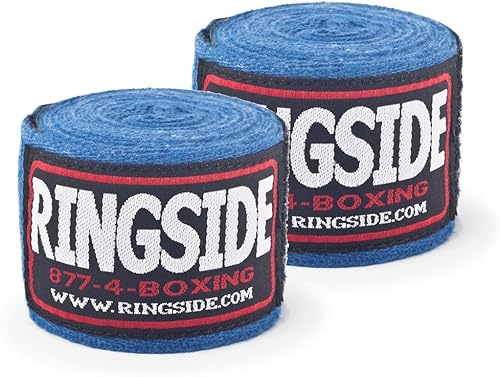 Ringside Bandages de Boxe en Coton pour Enfant Bleu