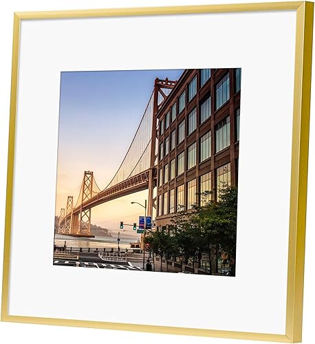 Vista 189 de Frametory - Marco de aluminio de 11 x 14 para fotos de 8 x 10 (en pulgadas), con paspartú marfil, de pared, con gancho de sierra, pestañas Bronce