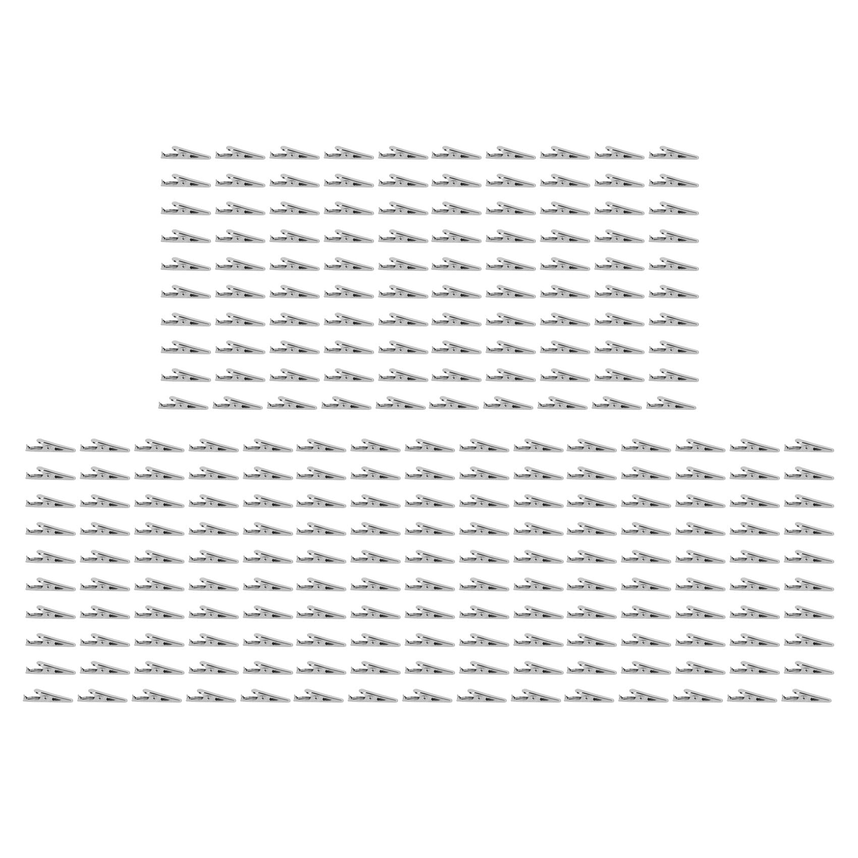 Jnchdghwa Silver Tone 250 Pcs Metal Alligator Clip Crocodile Clamps