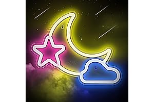 Lumoonosity Moon Star Cloud Neon Sign: Tranquil Nightlight Haven