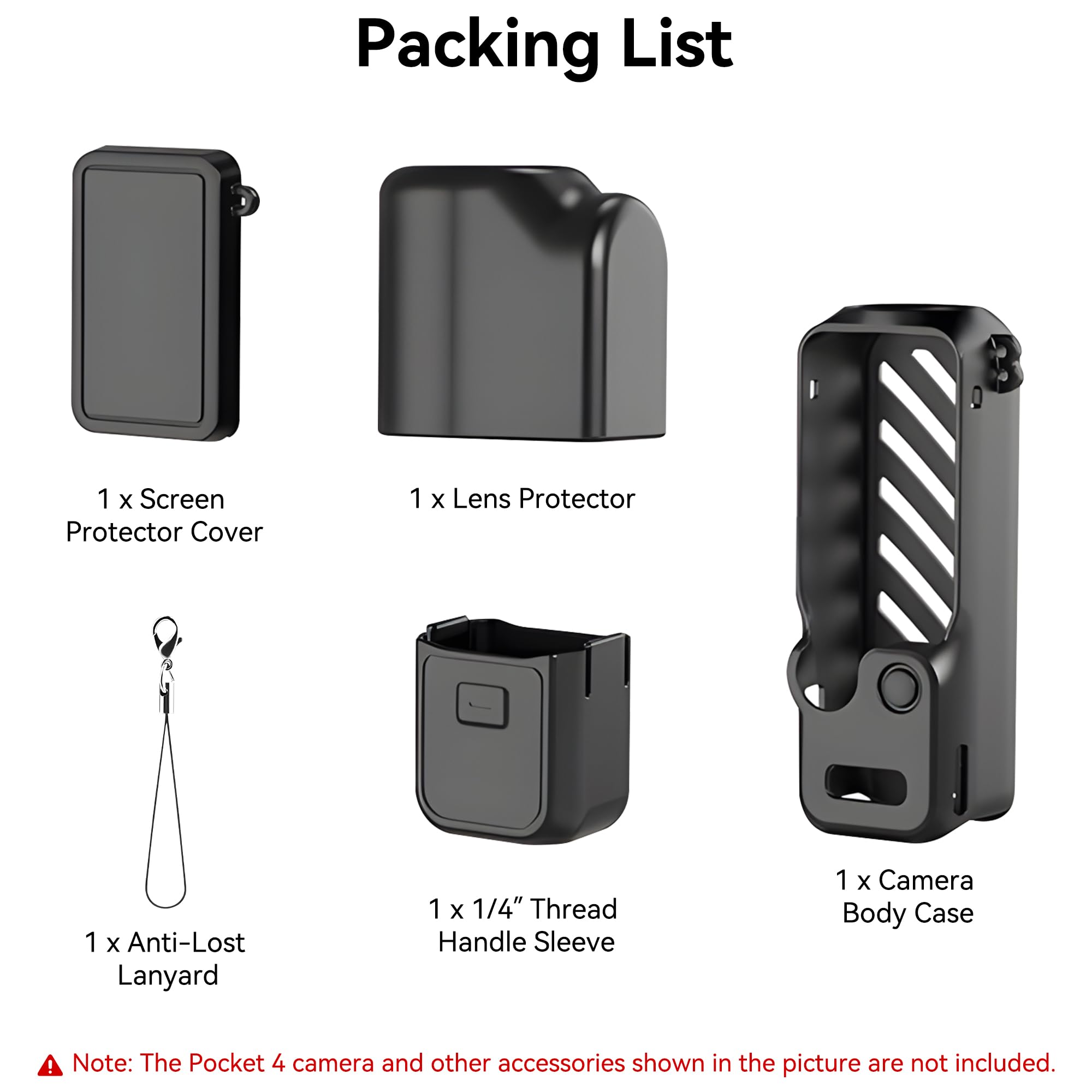 Osmo Pocket 4 Silikonowy Pokrowiec - Ochronny Pokrowiec na Obiektyw Aparatu Miękki Odporny na Wstrząsy Zarysowania do DJI Osmo Pocket 4 Akcesoriów Czarny