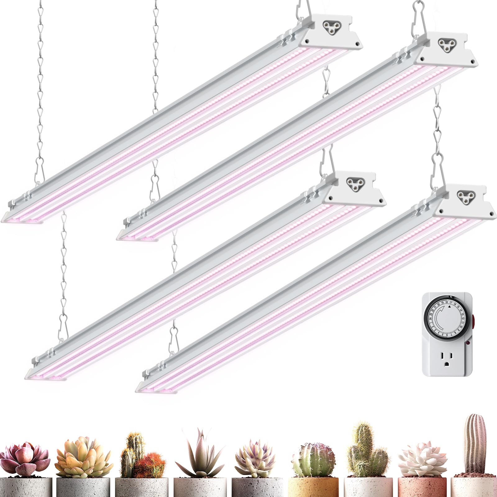 Barrina TX-S60 4FT Grow Light for Indoor Plants, 240W(4 x 60W), High PPFD