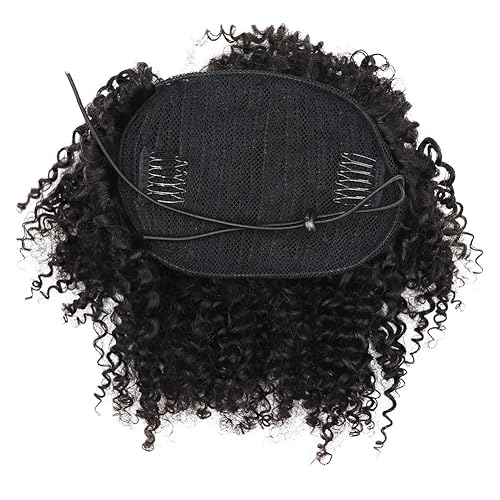Miniatura 7 de EIAKE Extensiones de cola de caballo de cabello humano rizado 3B 3C, extensiones de cola de caballo rizada, pieza de pelo envolvente con cordón para