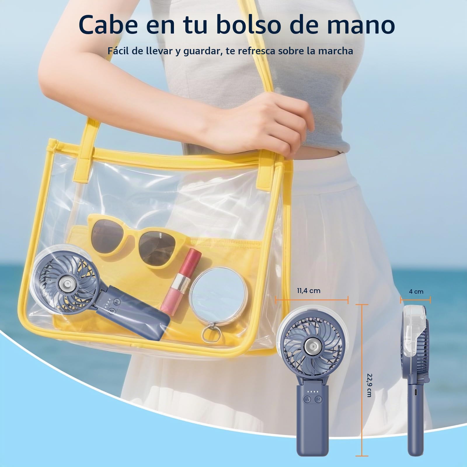 Ventilador de niebla de 5000 mAh con cargador portátil