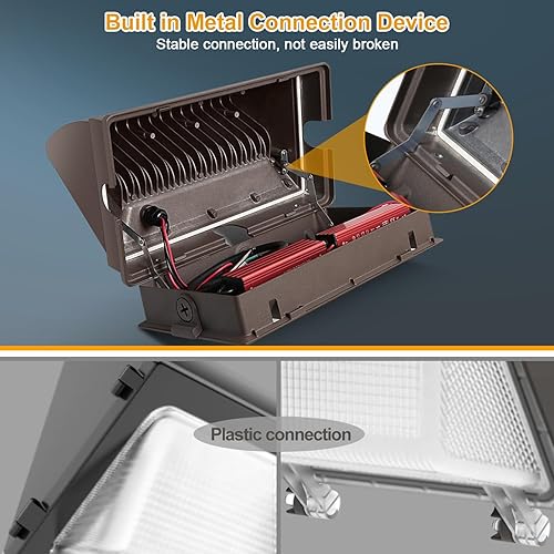 Miniatura 4 de Paquete de luz LED para pared, 120 W, 18000 LM, 150 LMW, de seguridad, comercial, industrial, para exteriores, montaje en pared, 110 V-277 V, IP65,