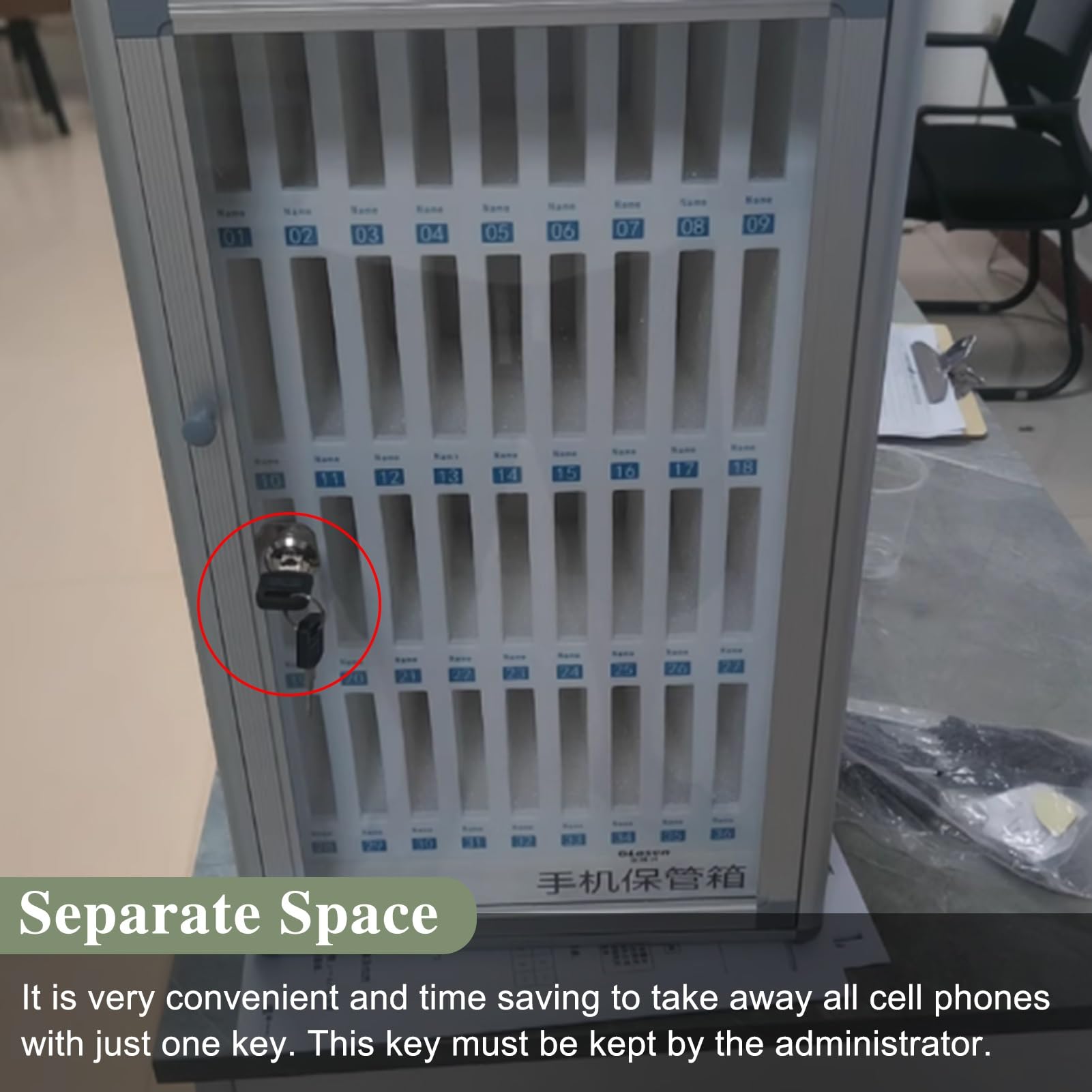 Armadietto portatile in alluminio per telefono 60 slot 48 scomparti ideale per le aziende Soluzione di archiviazione efficiente Design durevole per dispositivi mobili Organizza e ottimizza lo spazio
